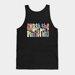 Smash The Patriarchy Rainbow Word Art Tank Top